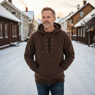 Einar™ | Varm och Slitstark Fleecehoodie – Nordisk Stil