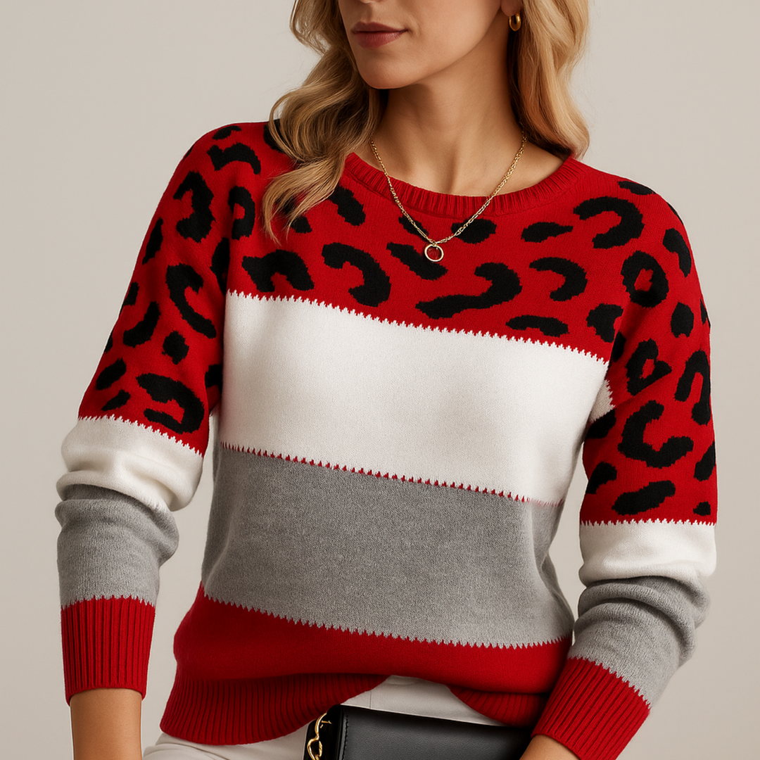 Felicia™ | Elegant leopardmönstrad tröja
