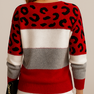 Felicia™ | Elegant leopardmönstrad tröja