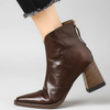 Ylva™ | Lyxiga Ankelboots med Mellanhög Klack