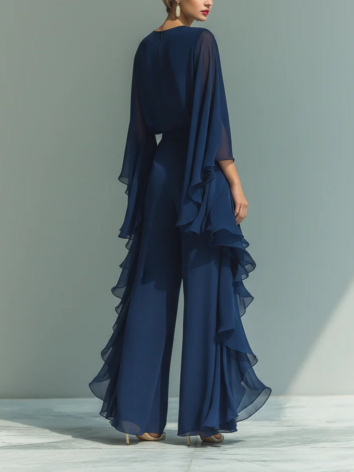 Isla™ | Elegant Chiffong Jumpsuit med Volanger