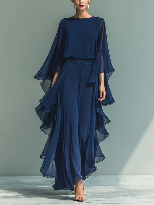 Isla™ | Elegant Chiffong Jumpsuit med Volanger