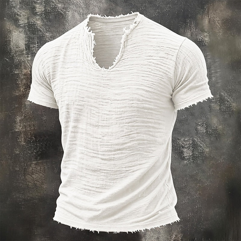 Stellan™ | Vintage T-shirt med V-ringning