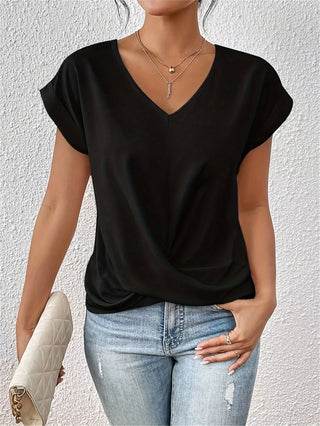 Astrid™ | Casual T-shirt med sweetheart-ringning