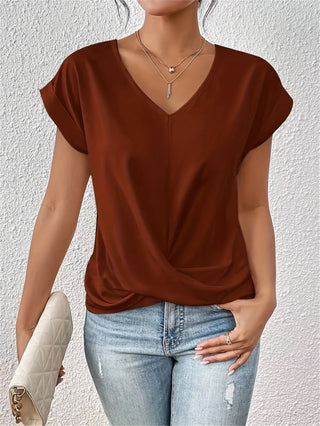Astrid™ | Casual T-shirt med sweetheart-ringning