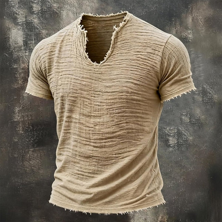 Stellan™ | Vintage T-shirt med V-ringning