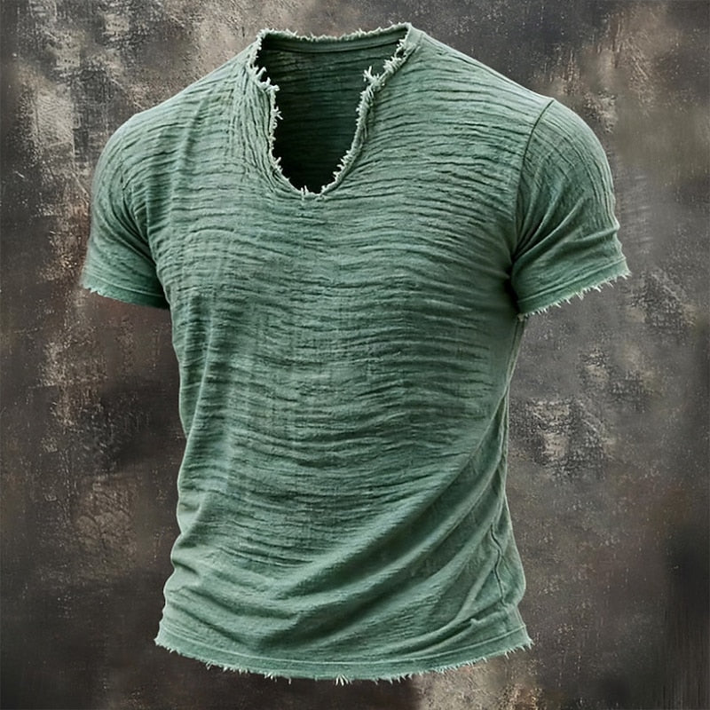 Stellan™ | Vintage T-shirt med V-ringning