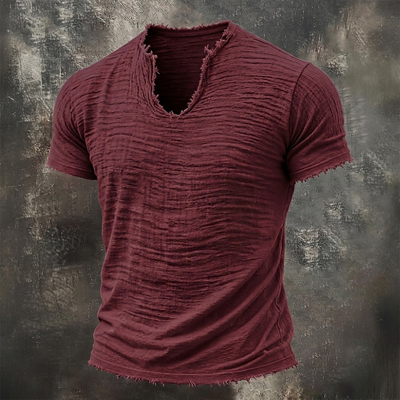 Stellan™ | Vintage T-shirt med V-ringning