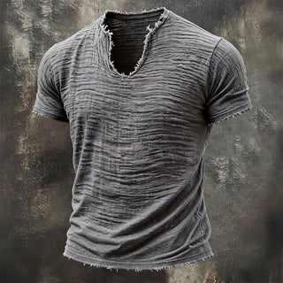 Stellan™ | Vintage T-shirt med V-ringning